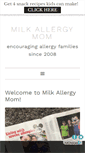 Mobile Screenshot of milkallergymom.com